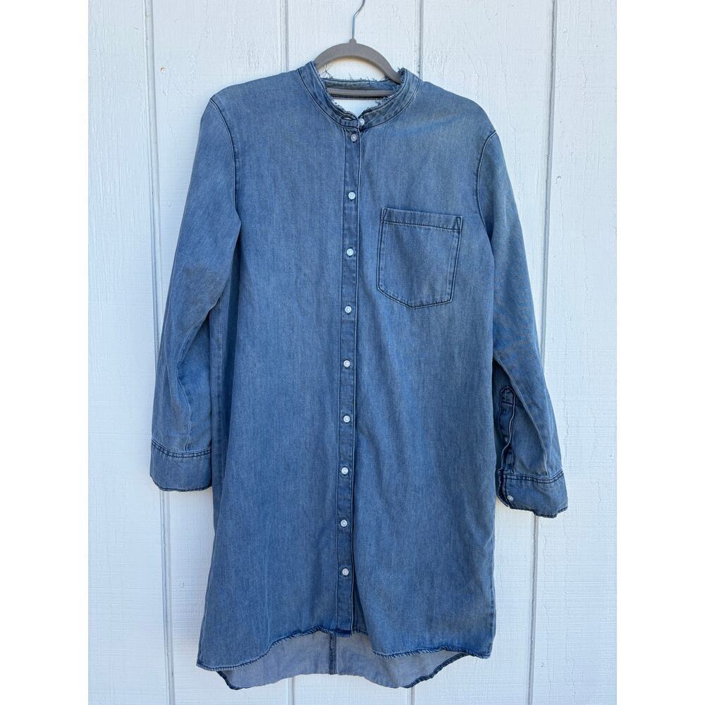 Cheap Monday Anti Denim Dress, Button Down, Back‎ Cut Out, Sz 36 (4)